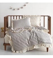 Macas Home Bluesky Bebe %100 Pamuk Fırfırlı İpliği Boyalı Nevresim Takımı 100*150