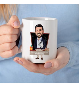 Kişiye Özel Erkek Öğretmenler İçin Karikatürlü Bardak
