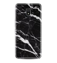Xiaomi Redmi 8A 8 Pro 9C 9T 10C 11T Pro Kılıf Desenli Silikon Siyah Şerit Mermer 1318