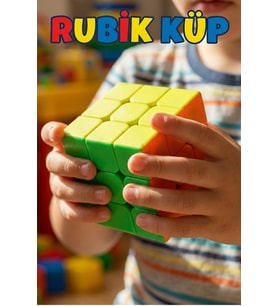 Hızlı Dönen 3x3 Zeka Küpü - Stickerless (Etiketsiz) Profesyonel Sabır Küpü - Eğitici Akıl Oyunu