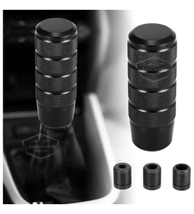Üniversal 9.5 cm JDM Metal Spor Vites Topuzu Aparatlı Alüminyum Otomatik-Manuel Vites Kolu Siyah
