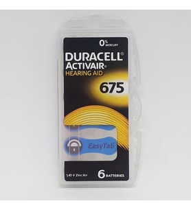 Duracell 675 Numara İşitme Cihaz Pili Kulaklık Pili 6'lı