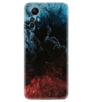 Xiaomi Redmi Note 12S Kılıf Resimli Desenli Baskılı Silikon Red Blue Black Abstact 1386