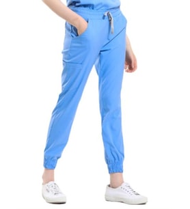 JOGGER- Kadın Likralı Buz Mavi Üniforma Pantolon (Karışık)