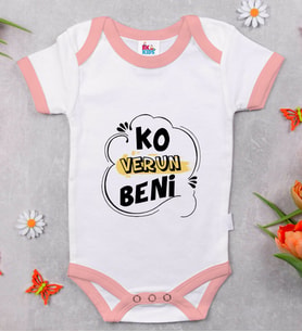 BK Kids Ko Verun Beni Tasarımlı Pembe Bebek Body Zıbın-1