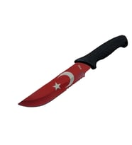 Ayyıldız Mf032 Rd Kırmızı Bıçağı 31Cm - Testere Detaylı Bıçak, Kılıflı, Plastik Sap