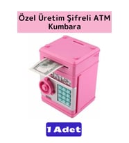 Özel Üretim Yüksek Kaliteli Değiştirilebilir Şifreli Kağıt Madeni Para Dekoratif Pilli Atm Kumbara