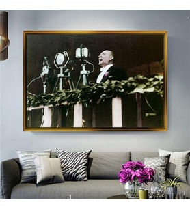 Altın Çerçeveli dekoratif tablo l841 (Gold)