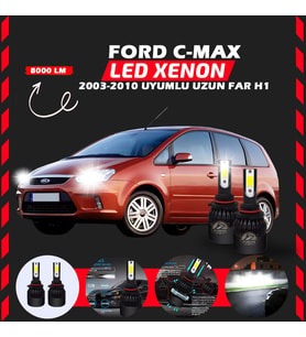 Ford C-MAX 2003-2010 Uzun Far Uyumlu Şimşek Etkili Led Xenon Light Series H1