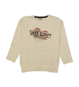 Kız Çocuk Mevsimlik Self Love Baskılı Sweatshirt BGL-ST03646
