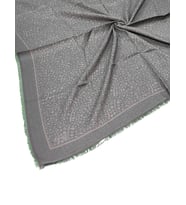 Ebruli Kışlık Desenli Eşarp 95x95 cm (Koyu Füme)