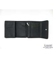 Hakiki Deri Cüzdan  İsme Özel Cüzdan  13x10 Dikey  TM 890-1 Hediyelik Cüzdan (Siyah-Gri)