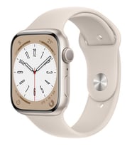 Apple Watch Series 8 GPS 45mm Yıldız Işığı Alüminyum Kasa ve Spor Kordon Akıllı Saat