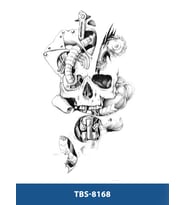 TBS-8168 ORTA BOY KURUKAFA DESEN GEÇİCİ DÖVME-TATTO