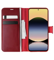 Microsonic Xiaomi Redmi Note 14 5G Kılıf Delux Leather Wallet Kırmızı (Kırmızı)