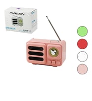 WİRELESS HOPARLÖR - SPEAKER - RADYO IŞIKLI USB ŞARJLI RENKLİ KASA - BRONZ ÇERÇEVE USB - DC 5V - TF