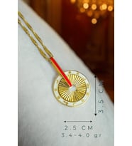 Beyaz Gökyüzü İkonları Gold Kolye Ucu Charm  925 Ayar Gümüş