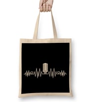 Podcast Heartbeat Podcaster Host Heart Beat Bez Çanta Uzun Saplı