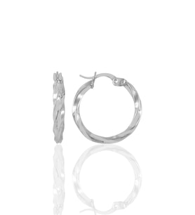 Söğütlü Silver Gümüş  şarnel burgu küpe (Rose)