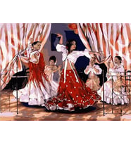 Çingene Sayılarla Boyama Seti 40x50 cm (Tuvale Gerili)