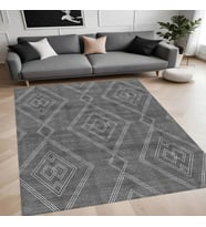 Eliana Home Dijital Baskı Yıkanabilir Kaymaz Taban Salon Halısı Ve Yolluk LN061-FNL334 (Gri)