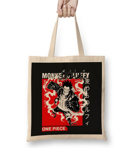 One Piece Monkey D Luffy 02 Bez Çanta Uzun Saplı