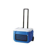 Coleman Poly-Lite Wheeled Mesh 50 QT Tekerlekli Soğutucu Buzluk 47.3 Lt-Mavi-Beyaz