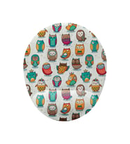 Baykuş Desenli Bilek Destekli Kaymaz Buruşmaz Kırılmaz Mouse Pad (Çok Renkli)