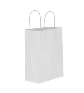 BEYAZ KAĞIT HEDİYE VE ALIŞVERİŞ ÇANTASI (25X12X31) 500 adet