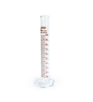 100ml Cam Mezür Uzun Form Kırmızı Skala