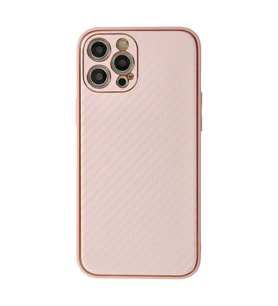 Apple İphone 12 Pro Kılıf Coco Karbon Silikon - Pembe
