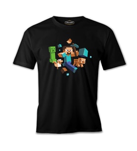 Minecraft - Dig Siyah Erkek Tshirt