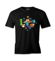 Minecraft - Dig Siyah Erkek Tshirt