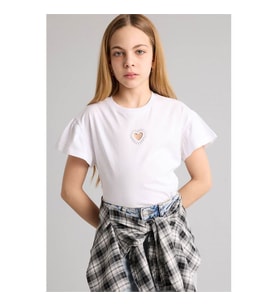 Defacto Baskılı Beyaz Kız Çocuk T-Shirt G9913A8/WT79