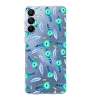 PrintiFy Samsung Galaxy A15 ile Uyumlu Nazar Boncuğu 3 Baskılı Kamera Korumalı Şeffaf Silikon Kılıf
