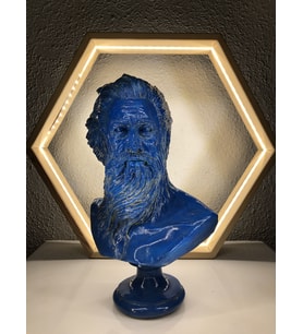 Poseidon 'Blue Wave' Dekoratif Heykel, Pop Art Roma Yunan Heykelleri