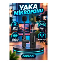 20 Metre Menzilli Kablosuz Mini Yaka Mikrofonu – Gürültü Önleme ve 360° Ses Algılama