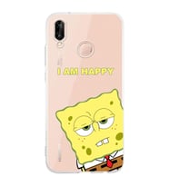 Huawei P20 Lite Uyumlu Baskılı Yumuşak Silikon Şeffaf Telefon Kılıfı