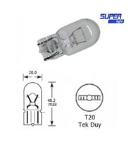 Super Light T20 Dipsiz Halojen Park Ampulü Tek Duy 2'li