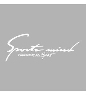 Sports Mind Audi A5 Sports Sticker siyah 21x10 CM (Beyaz)