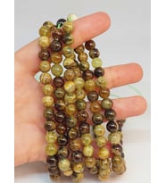 Yeşil Alacalı Lal (Granat) (Garnet) Taşı Dizi 6mm (49226)