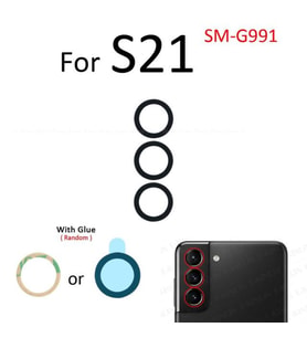 Samsung Galaxy S21 Arka Kamera Camı Lens Yapışkanlı