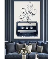 Kaset Müzik Retro Obje Dekoratif Kanvas - Mdf Ahşap Tablo