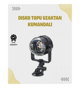 Mey İthalat® Uzaktan Kumandalı, Ses Kontrollü LED Disko Işığı - Parti ve Kulüpler İçin