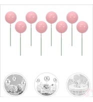 Çubuklu SüSLeme Topu, 3cm x 8 adet - Pembe (STD)