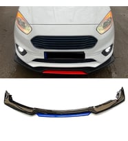Ford Tourneo Courier Mavi Renkli Şeritli Dilli Ön Lip 4 Prç Parlak Siyah ABS