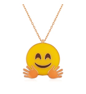 El Sallayan Emoji  925 Ayar Gümüş Kadın Kolye