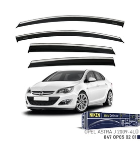 Opel Uyumlu Astra J -2009 Kromlu Cam Rüzgarlığı 4Lü Parça
