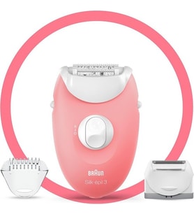 Braun Silk-Épil 3 3277 Smartlight, 2 Hız Ayarı, Kablolu Epilatör / Pembe