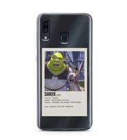 Samsung Galaxy A20/A30 Uyumlu Shrek Minimalsit Poster Desenli Şeffaf Telefon Kılıfı